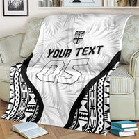 Custom Fiji 2026 Rugby Blanket Fijian Tapa Pattern