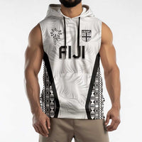 Custom Fiji 2026 Rugby Sleeveless Hoodie Fijian Tapa Pattern