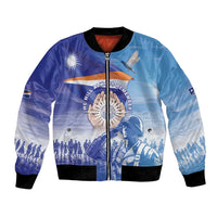 Personalised Marshall Islands Remembrance Day Bomber Jacket We Will Always Remember
