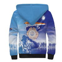 Personalised Marshall Islands Remembrance Day Sherpa Hoodie We Will Always Remember