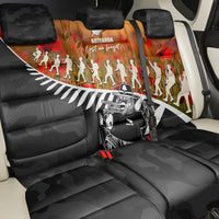 New Zealand ANZAC Rugby Back Car Seat Cover Soldier Fern With Kiwi Bird LT05 - Polynesian Pride