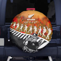 New Zealand ANZAC Rugby Spare Tire Cover Soldier Fern With Kiwi Bird LT05 - Polynesian Pride