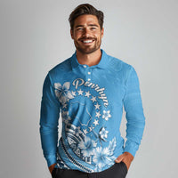 Personalised Penrhyn Gospel Day Long Sleeve Polo Shirt Cook Islands Tribal Pattern