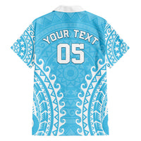 Custom Cook Islands Mauke Family Matching Off The Shoulder Long Sleeve Dress and Hawaiian Shirt Polynesian Tribal Tattoo LT05 - Polynesian Pride