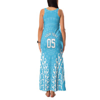 Custom Cook Islands Mauke Family Matching Tank Maxi Dress and Hawaiian Shirt Polynesian Tribal Tattoo LT05 - Polynesian Pride
