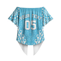 Custom Cook Islands Mauke Off Shoulder Wrap Waist Top Polynesian Tribal Tattoo LT05 - Polynesian Pride