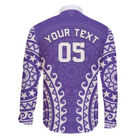 Custom Cook Islands Rarotonga Family Matching Off The Shoulder Long Sleeve Dress and Hawaiian Shirt Polynesian Tribal Tattoo