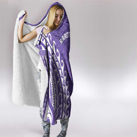 Custom Cook Islands Rarotonga Hooded Blanket Polynesian Tribal Tattoo