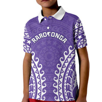 Custom Cook Islands Rarotonga Kid Polo Shirt Polynesian Tribal Tattoo