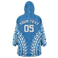 Custom Cook Islands Pukapuka Wearable Blanket Hoodie Polynesian Tribal Tattoo