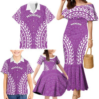 Custom Cook Islands Mangaia Family Matching Mermaid Dress and Hawaiian Shirt Polynesian Tribal Tattoo LT05 - Polynesian Pride