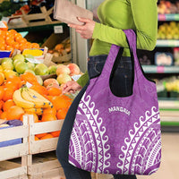 Custom Cook Islands Mangaia Grocery Bag Polynesian Tribal Tattoo