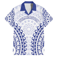 Custom Cook Islands Palmerston Family Matching Off The Shoulder Long Sleeve Dress and Hawaiian Shirt Polynesian Tribal Tattoo