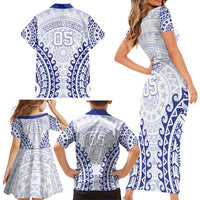 Custom Cook Islands Palmerston Family Matching Short Sleeve Bodycon Dress and Hawaiian Shirt Polynesian Tribal Tattoo LT05 - Polynesian Pride