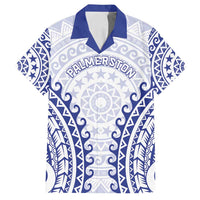 Custom Cook Islands Palmerston Family Matching Tank Maxi Dress and Hawaiian Shirt Polynesian Tribal Tattoo LT05 Dad's Shirt - Short Sleeve Navy - Polynesian Pride