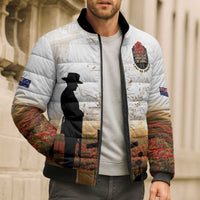 Australia And New Zealand ANZAC Day Bomber Puffer Jacket Battle Of Beersheba