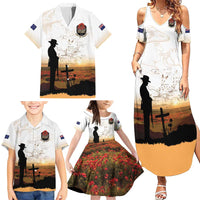 Australia And New Zealand ANZAC Day Family Matching Summer Maxi Dress and Hawaiian Shirt Battle Of Beersheba LT05 - Polynesian Pride