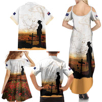 Australia And New Zealand ANZAC Day Family Matching Summer Maxi Dress and Hawaiian Shirt Battle Of Beersheba LT05 - Polynesian Pride