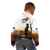 Australia And New Zealand ANZAC Day Kid Hoodie Battle Of Beersheba LT05 - Polynesian Pride