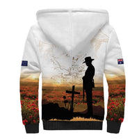 Australia And New Zealand ANZAC Day Sherpa Hoodie Battle Of Beersheba LT05 - Polynesian Pride