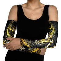 Filipinos Lapu Lapu Hero Arm Sleeves Gold Polynesian Tribal Tattoo
