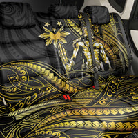 Filipinos Lapu Lapu Hero Back Car Seat Cover Gold Polynesian Tribal Tattoo