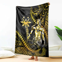 Filipinos Lapu Lapu Hero Blanket Gold Polynesian Tribal Tattoo