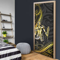 Filipinos Lapu Lapu Hero Door Cover Gold Polynesian Tribal Tattoo
