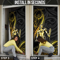 Filipinos Lapu Lapu Hero Door Cover Gold Polynesian Tribal Tattoo