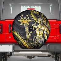 Filipinos Lapu Lapu Hero Spare Tire Cover Gold Polynesian Tribal Tattoo
