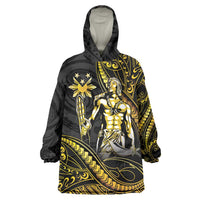 Filipinos Lapu Lapu Hero Wearable Blanket Hoodie Gold Polynesian Tribal Tattoo