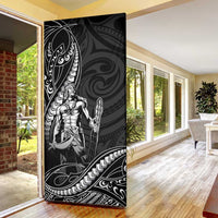 Filipinos Lapu Lapu Hero Door Cover Black Polynesian Tribal Tattoo