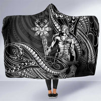 Filipinos Lapu Lapu Hero Hooded Blanket Black Polynesian Tribal Tattoo