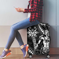 Filipinos Lapu Lapu Hero Luggage Cover Black Polynesian Tribal Tattoo