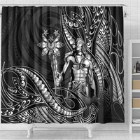 Filipinos Lapu Lapu Hero Shower Curtain Black Polynesian Tribal Tattoo