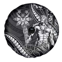 Filipinos Lapu Lapu Hero Spare Tire Cover Black Polynesian Tribal Tattoo