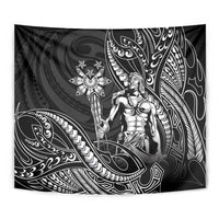 Filipinos Lapu Lapu Hero Tapestry Black Polynesian Tribal Tattoo