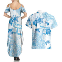 Happy Fiji Girmit Day Couples Matching Summer Maxi Dress and Hawaiian Shirt Fijian Tapa With Mandala Pattern LT05 - Polynesian Pride