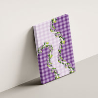 Violet Hawaii Palaka Canvas Wall Art Maile Pikake Honohono Orchid Lei LT05 - Polynesian Pride