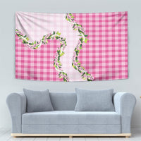 Pink Hawaii Palaka Tapestry Maile Pikake Honohono Orchid Lei LT05 - Polynesian Pride