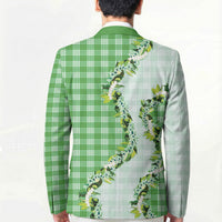 Green Hawaii Palaka Blazer Maile Pikake Honohono Orchid Lei LT05 - Polynesian Pride