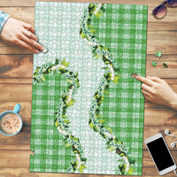 Green Hawaii Palaka Puzzle Maile Pikake Honohono Orchid Lei