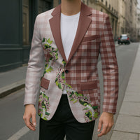 Mocha Hawaii Palaka Blazer Maile Pikake Honohono Orchid Lei