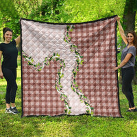 Mocha Hawaii Palaka Quilt Maile Pikake Honohono Orchid Lei LT05 - Polynesian Pride