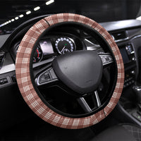 Mocha Hawaii Palaka Steering Wheel Cover Maile Pikake Honohono Orchid Lei