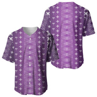 Purple Samoa Malu Tattoo Inspired Baseball Jersey - Polynesian Pride