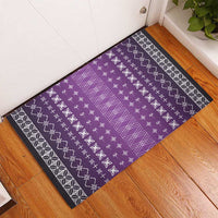 Purple Samoa Malu Tattoo Inspired Rubber Doormat - Polynesian Pride