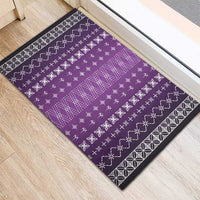 Purple Samoa Malu Tattoo Inspired Rubber Doormat - Polynesian Pride