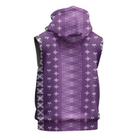 Purple Samoa Malu Tattoo Inspired Sleeveless Hoodie - Polynesian Pride