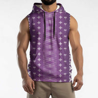 Purple Samoa Malu Tattoo Inspired Sleeveless Hoodie - Polynesian Pride